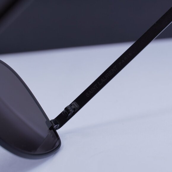Saint Laurent SL653 LEON 002 Aviator Sunglasses - Black - Picture 7 of 9